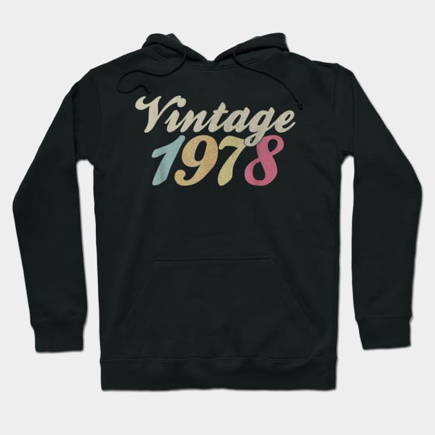 VINTAGE 1978 42 Year Old 42th Birthday Gift Retro Hoodie by semprebummer7